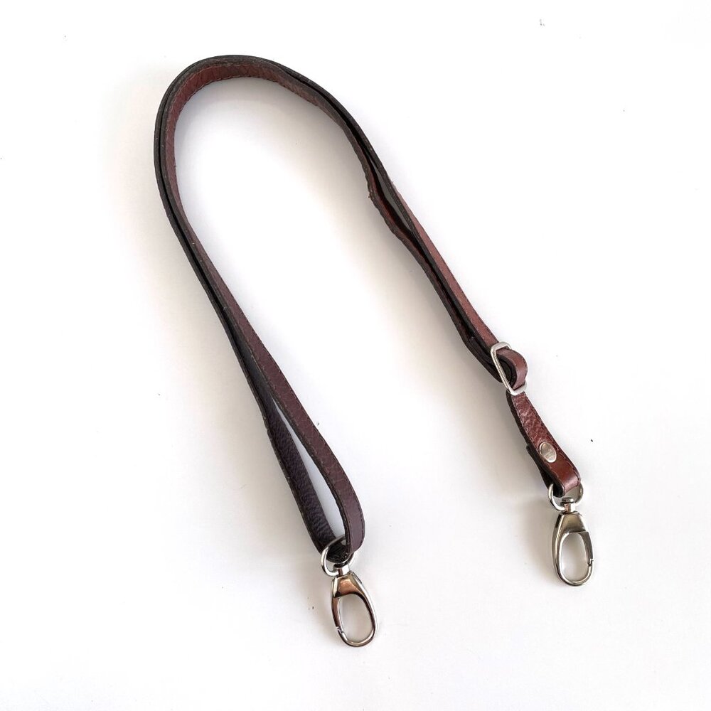 Antiqued Brown Leather Replacement Crossbody Bag Strap - Picture 4 of 5